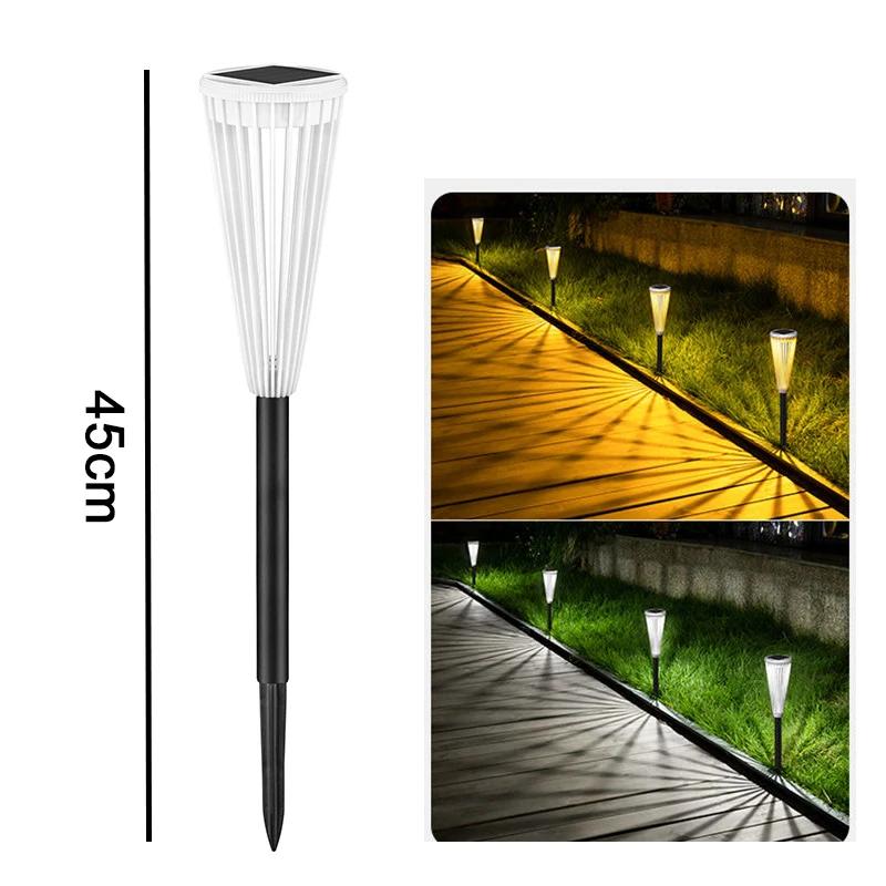 

Освещение садового светильника на солнечных батареях Светодиодные лампы Освещение террасы садовая дорожка Ландшафтная дорожка, двор газон водонепроницаемый задний двор 1pcs чёрный