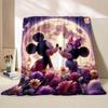 3D Mickey and Minnie Mouse Blankets Ultra Soft Cozy Blanket Lightweight Fleece Fuzzy Plush Throw Blankets for Bed Chair Gifts