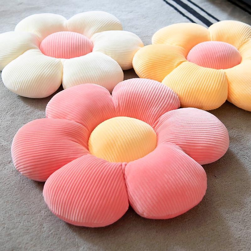 40cm Colorful Flowers Plush Pillow Plant Petal Pad Stuffed Toy Girl Baby Home Decor Gifts