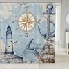Blue Crab Shower Curtain,Hippie Boho Mandala Bathroom Curtain Small Size Sea Ocean Nautical Theme Bath Curtain Beach Animal