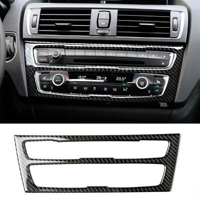Kolfiber Bil Luftkonditionering CD-Panel Skydd Klistermärke Dekoration Auto Interiörtillbehör För BMW F20 F21 1-serien