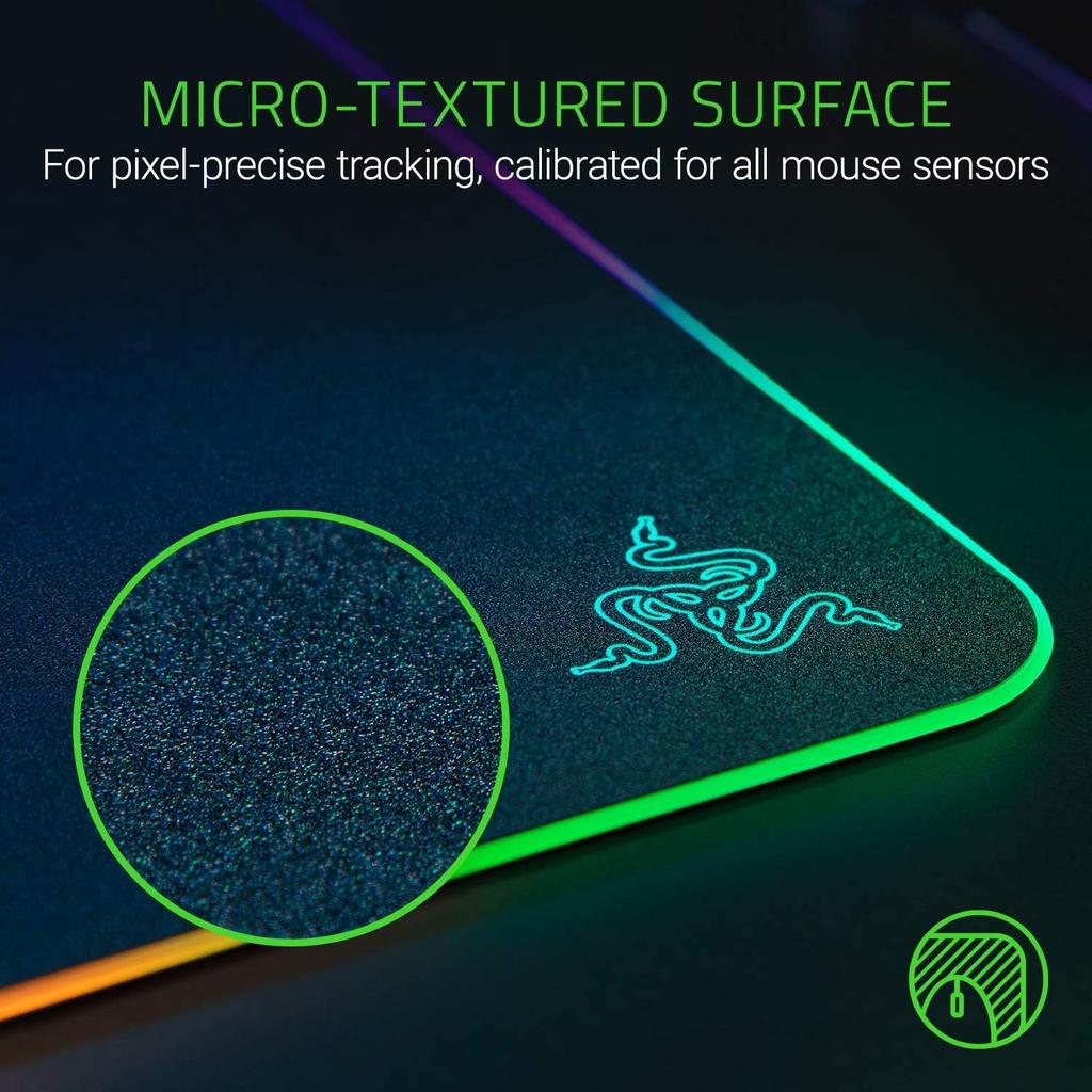 Hard Gaming Mouse Pad with Chroma RGB 19 Lighting Zones [Imported]