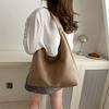 Casual Retro Large Capacity 2025 Solid Color Beautiful Summer New Popular Simple Foreign Style Single Shoulder Armpit Tote Bag