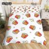 Popcorn Duvet Cover Movie Theater Food Bedding Set Microfiber Cinema Poster Comforter Cover Twin Full For Kids Teens Room Decor