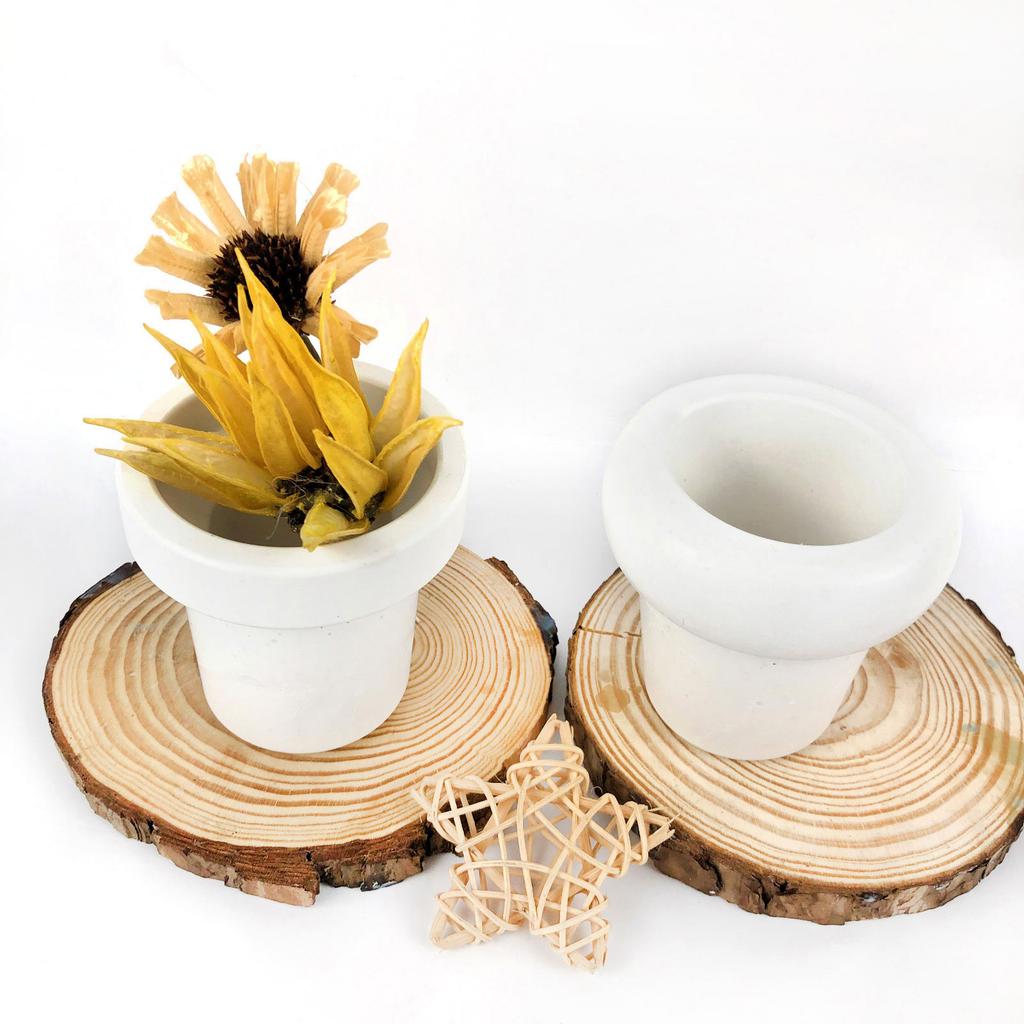 Geometrische 3D Runde Gips Silikonformen Aufbewahrungsbox Form zum Herstellen von Sukkulenten Pflanztopf Blumentopf Kerzenhalter