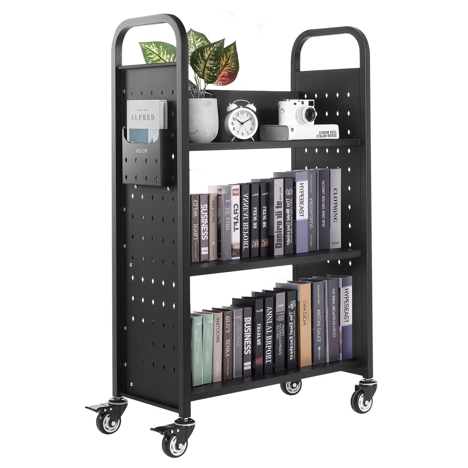 VEVOR Rolling Library Book Cart, 150