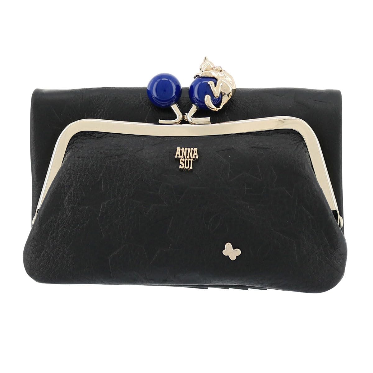 

Бренд Shopper Подарочная упаковка Кошелек Двойной сложения Натуральная кожа Кошачья застежка Играющий Кот Двойной сложения Кошелек 316831 Черный [ANNA SUI] Женский [11]