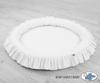 Set: hanging cotton canopy for a children's room and a nest with a ruffle - white