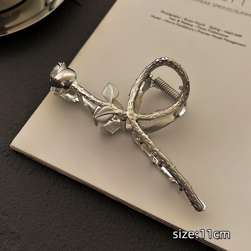

Высококачественная большая металлическая заколка-краб для волос для женщин - Элегантный аксессуар для высокой прически