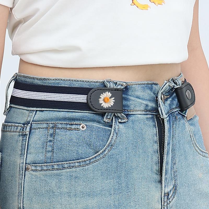 Lazy Belt Invisible and Traceless Belt for Men and Women Elastic Elastic Students Military Training Jeans Belt Waistband Closure Tool