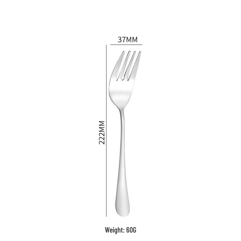 Stainless Steel Cutlery Set: Fork, Spoon, Long Ice Spoon, Western Knife, Steak Knife, Hotel Use, Customizable Logo