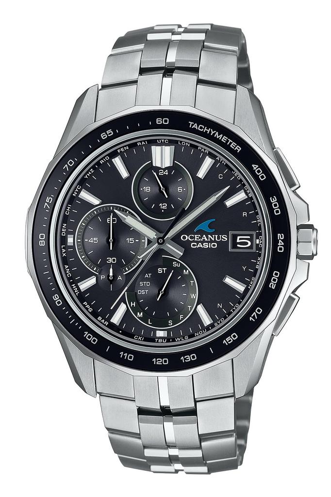 Zegarek Casio Oceanus Manta Bluetooth Solar Sapphire Black, Model, Zegarek sterowany radiowo, Kryształ, OCW-S7000-1A2JF, Męski,
