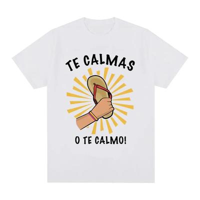 Fun Spanish Mom Emoji Te Calmas O Te Calmo T-shirt Women's Fashion Hip Hop Loose T-shirt Graphic T Shirts Women's Clothing