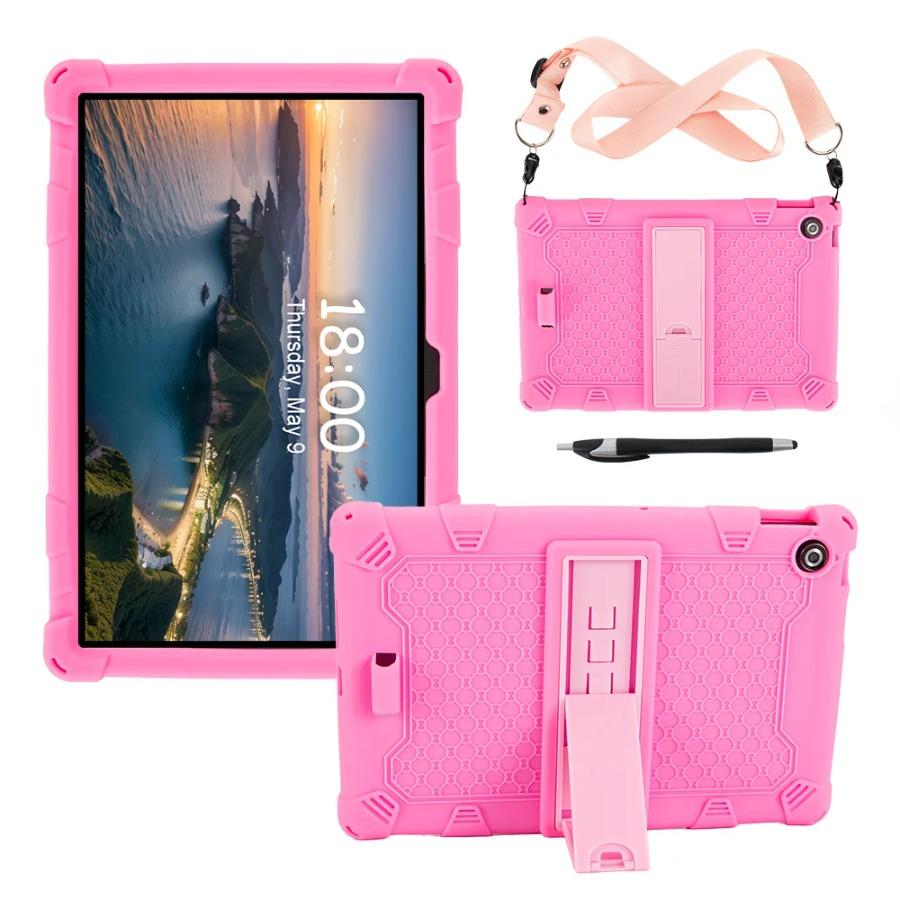 Kids Silicone Case For Lenovo Tab 10.1 2025 TB311XU K10C TB311FU 10.1" Anti-drop Stand Case With Shoulder Strap Tablet Cover