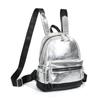 Silver Backpack Women PU Outdoor Backpack