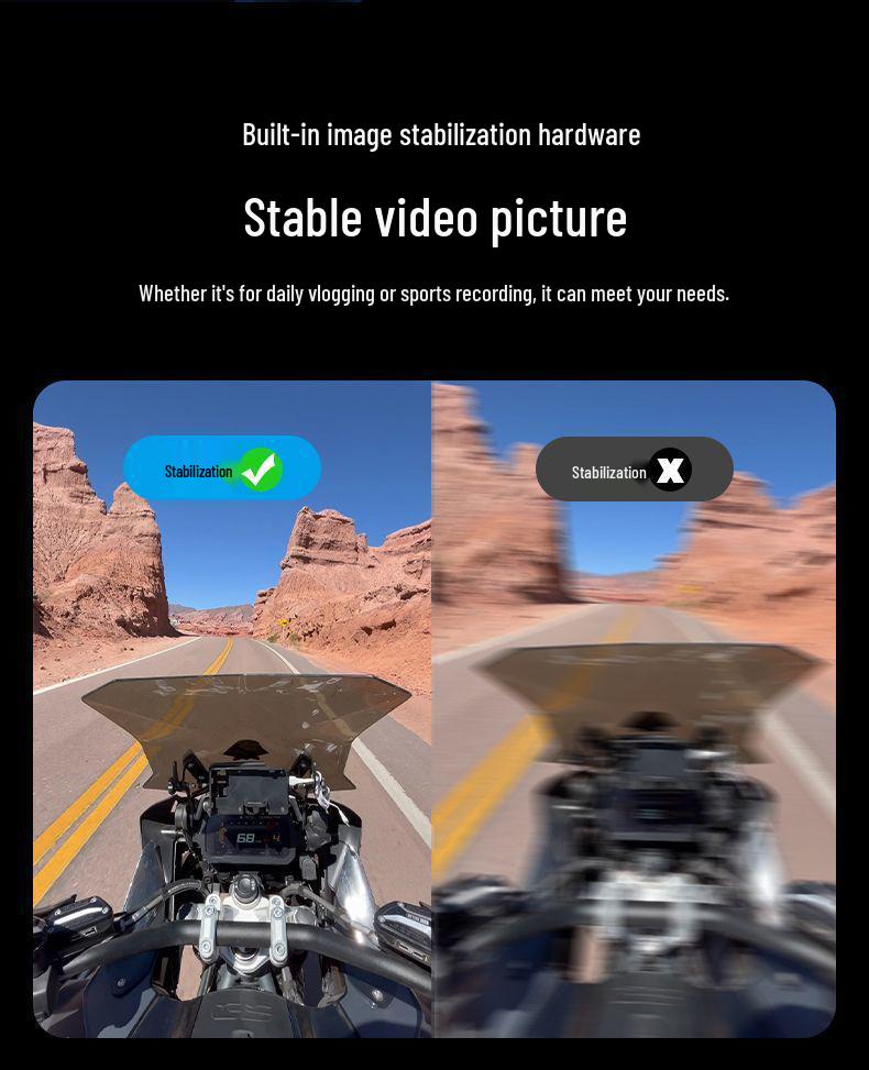 HD Professional Sports Thumb Camera for Motorcycles, Dash Cam, Vlogging, and Fishing