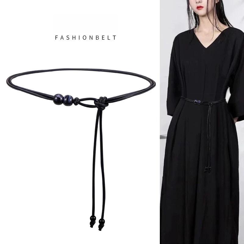 Women's White Decorative Waist Chain for Dresses, Sweaters, and Skirts