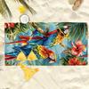 Colorful Parrot Flower Beach Towel, Tropical Quick Dry Soft Microfiber Bath Towel For Pool Camping Summer Travel Fun