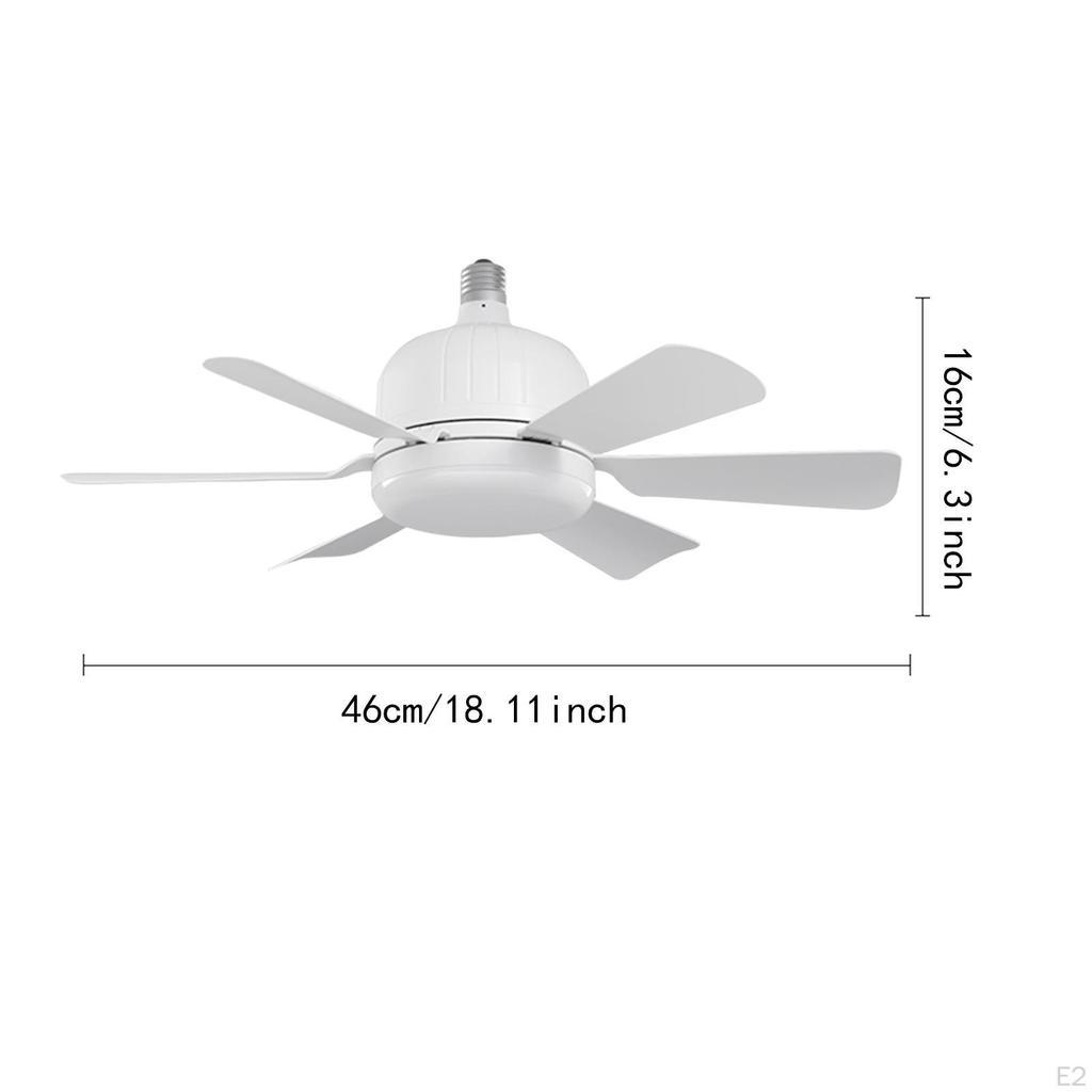E27 Pedestal Fan Light with Remote Control, 3 Color Temperatures, Modern