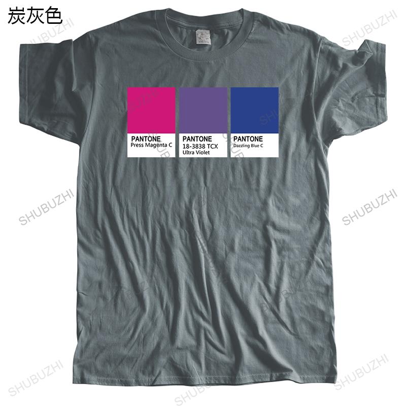 Men Summer Brand Tshirt Cotton Loose Cool Tee Shirt Lgbt Color Pantone Pallete Funny Top Mens Casual Streetwear T-shirt