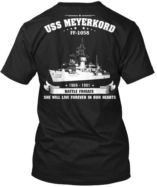 USS Мейеркорд (FF 1058) Футболка Изготовлена в США Размеры от S до 5XL 3XL