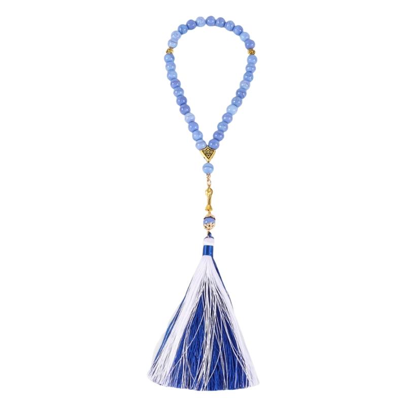 Multifunctional Glass Prayer Beads with Colorful Tassels Comfortable and Stylish for Muslims and Fashion Enthusiasts