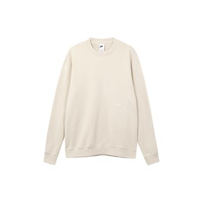 Nike Sportbekleidung Premium Einfarbiges Frottee-Sweatshirt mit Rundhalsausschnitt für Herren Oberteile Sanddüne-Weiß FV8592-126