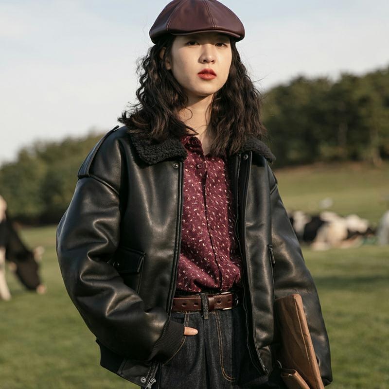 Koszula damska z grubego sztruksu w kwiaty w stylu retro Hong Kong, jesień, nowa, szykowna, z długim rękawem