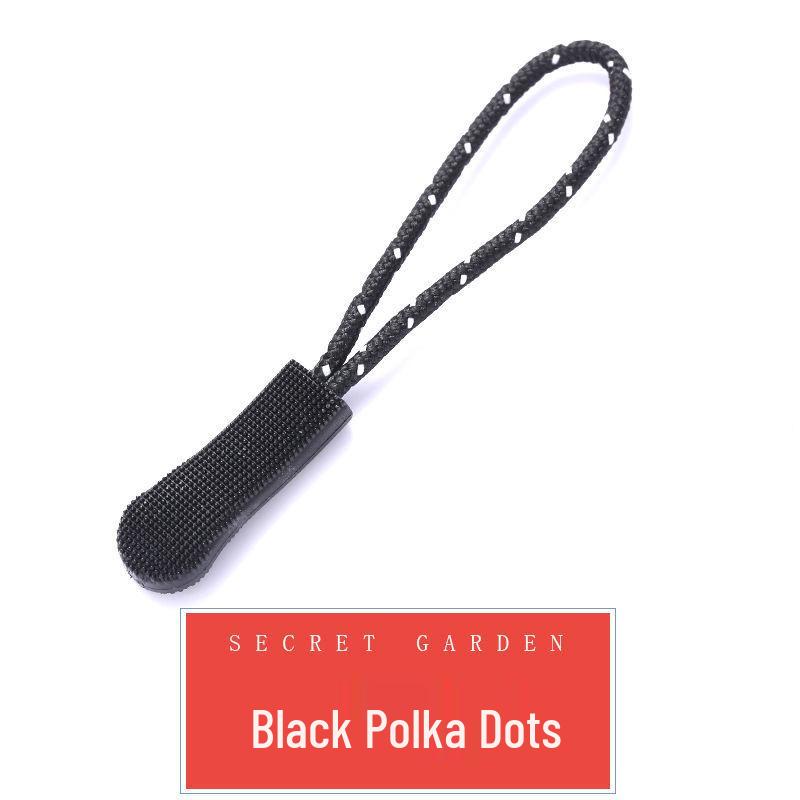 Colored PVC Zipper Pull Rope with Removable Drawstring and Rubber Pull Tab for Bags and Luggage