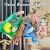 Creative Fun Italian Brainrot Keychain Tralalero Tralala Tung Tung Tung Sahur Ballerina Cappuccino Doll Keyrings Decoration Gift