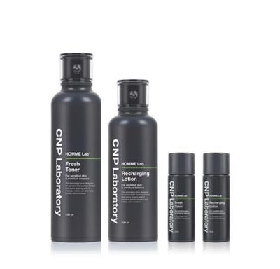 CNP Homme Lab Basic Solution Toner/Lotion 2-piece Set (+ 2 Miniatures Provided)