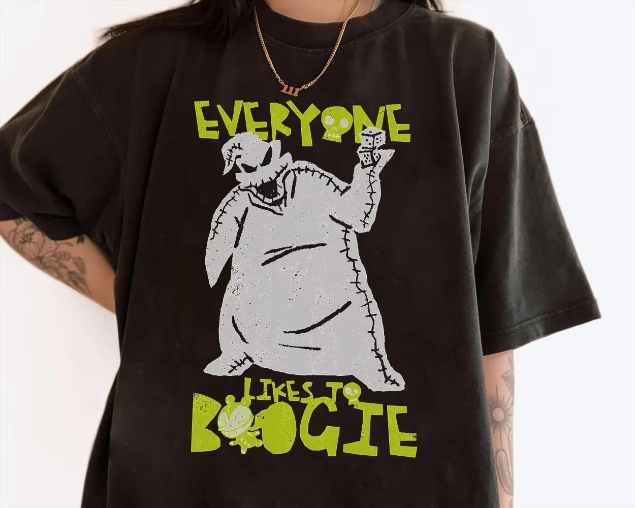 The Nightmare Before Christmas Oogie Boogie TShirt Everyone Likes To Boogie Shirt Halloween Costume Tee S