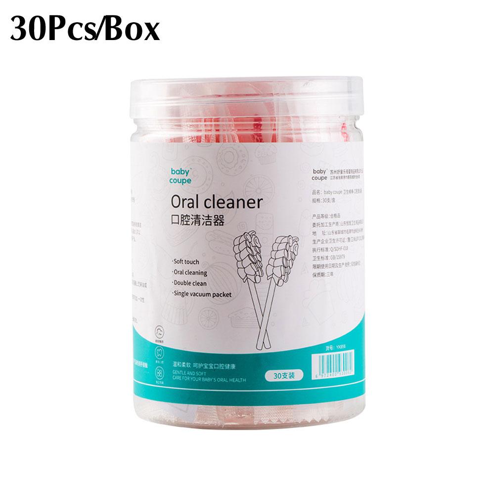 

30 Pcs/Box Baby Tongue Cleaner Disposable Gauze Toothbrush Paper Rod Infant Oral Cleaning Brush Stick Dental Care
