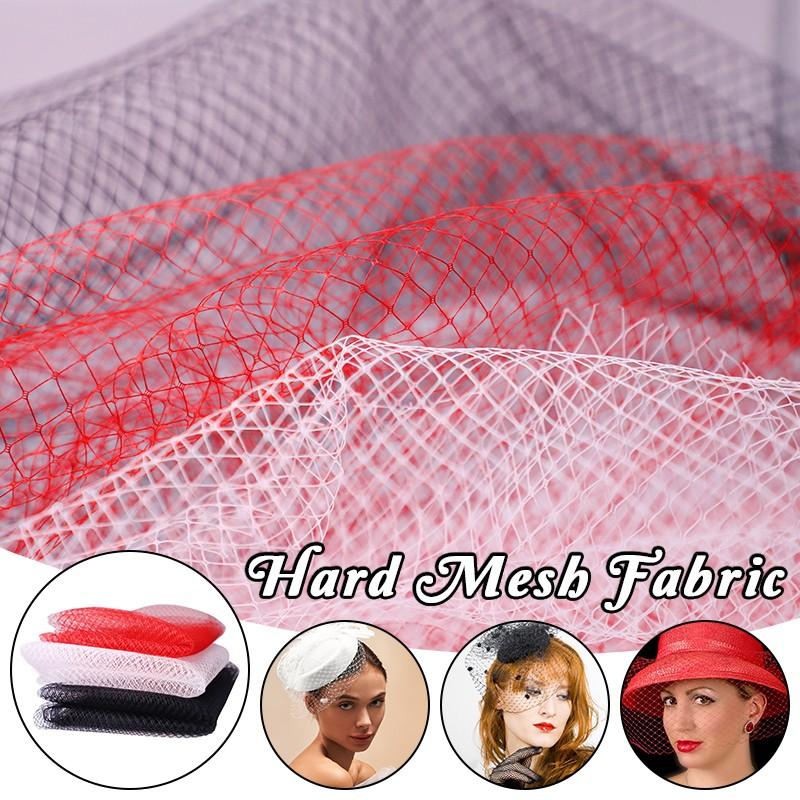 Hard Mesh Fabric Hollow Out Mesh Veil Styling Design Sewings Cloth Bridal Headdress Wedding Decoration DIY Materials