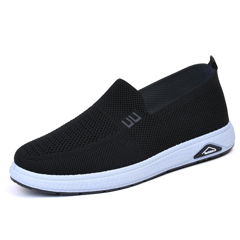 Shoes Men's Breathable Mesh Men's Shoes Casual One-pedal Lazy Shoes Soft-soled Cloth Shoes