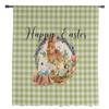 Easter Bunny Eggs Watercolor Plaid Tulle Curtains For Living Room Bedroom Voile Sheer Curtain Window Home Decor Drapes