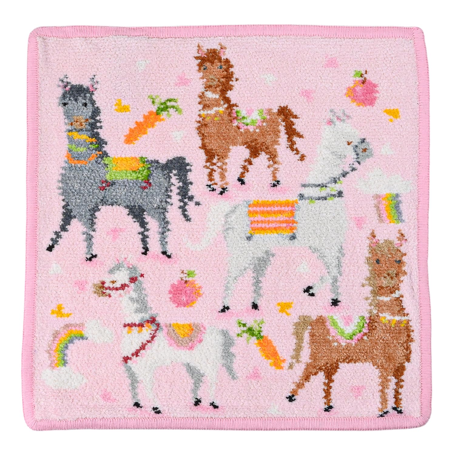 Feiler Los Caballos Erika handkerchief/hand towel, 25cm, women s, [Used] розовый