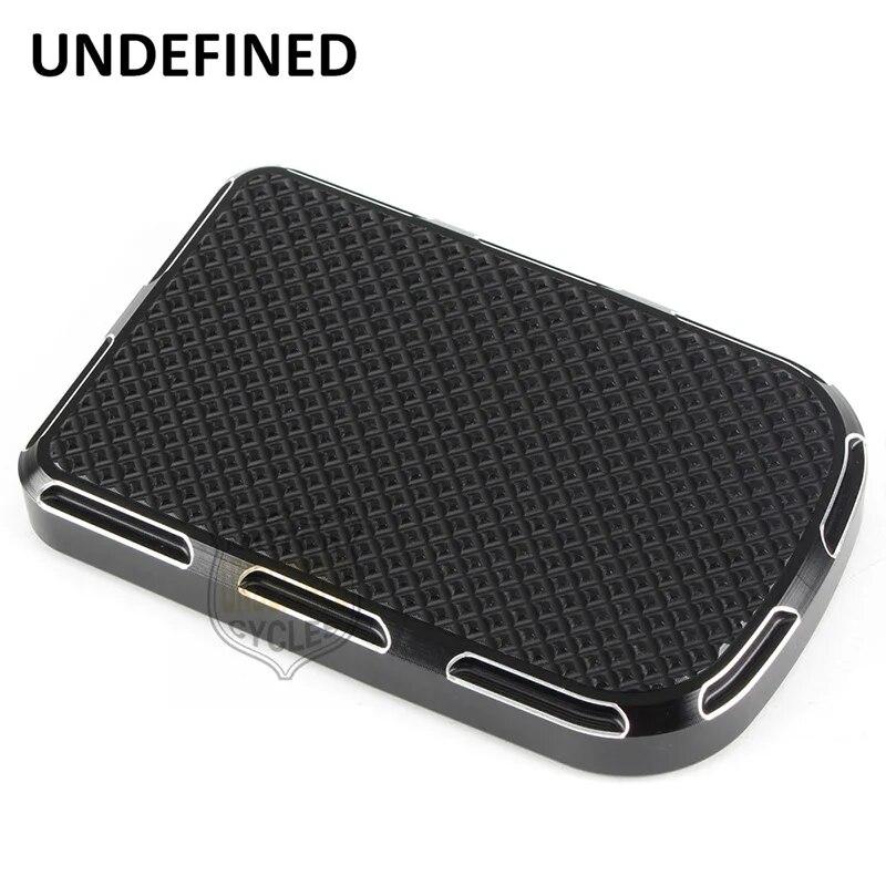 Bremspedal-Pad-Abdeckung, CNC, große Fußrasten-Pads für Harley Touring Road King Electra Street Glide Softail Fat Boy Dyna FLD Trike