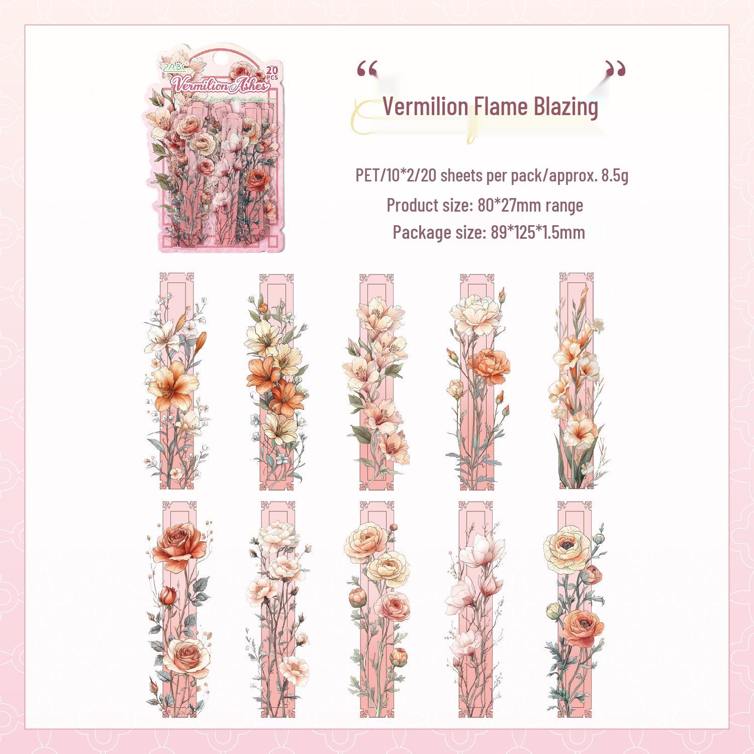 Yue Zhen Waterproof Flower Paper Stickers - Journal & Kids Sticker Pack