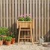 Bamboo Garden Planter with Stand Natural Color 50 X 38 X 74 Cm