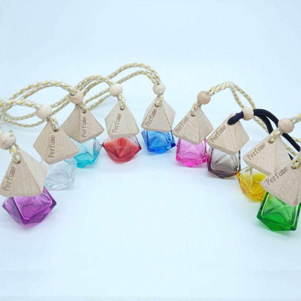 Air Fresher Aromatherapy Refillable Diffuser Rearview Mirror Ornament Car Perfume Pendant
