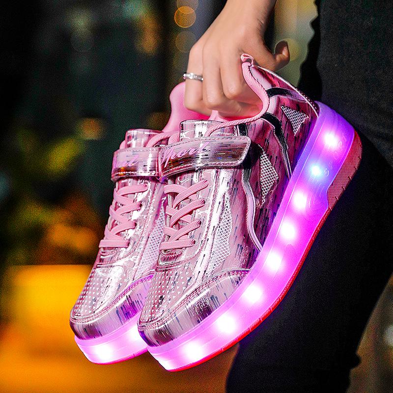 

Adult Invisible-Wheel Summer Roller Skates for Kids 33 рожевий