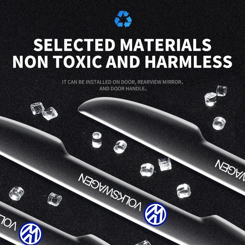 2026 New For VOLKSWAGEN VW 4PCS Transparent Car Door Anti-collision Protector Bumper Strip Sticker For Volkswagen VW Golf 4 6 7