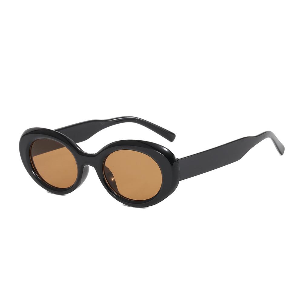 Stylish Oval Frame Sunglasses - Casual Street Style with Sun Protection