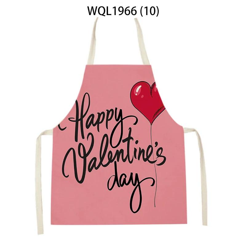 Damen Herren Frohen Valentinstag Küchenschürzen Haushaltsreinigung Schürze zum Kochen Backen Schürze Antifouling-Schürze