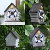 Hanging Bird House Decorative Cute Cage for Bird Outdoor Resin Bird House Hanging Nest Ornament
