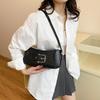 Stylish Pu Leather Shoulder Bag For Women Trendy Street Chic Zippered Handbag