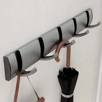 Concealed Folding Door Hook Storage Rack Home Decor Wall Coat Clothes Hook Entryway Organizer Punch-Free Bathroom Towel Hanger