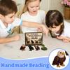 3D Perlen-Tier-Set DIY Tiere Set Enthält Materialien und Anleitungen zur Herstellung von vier Tierfiguren Geeignet für Anfänger und Hobbybastler