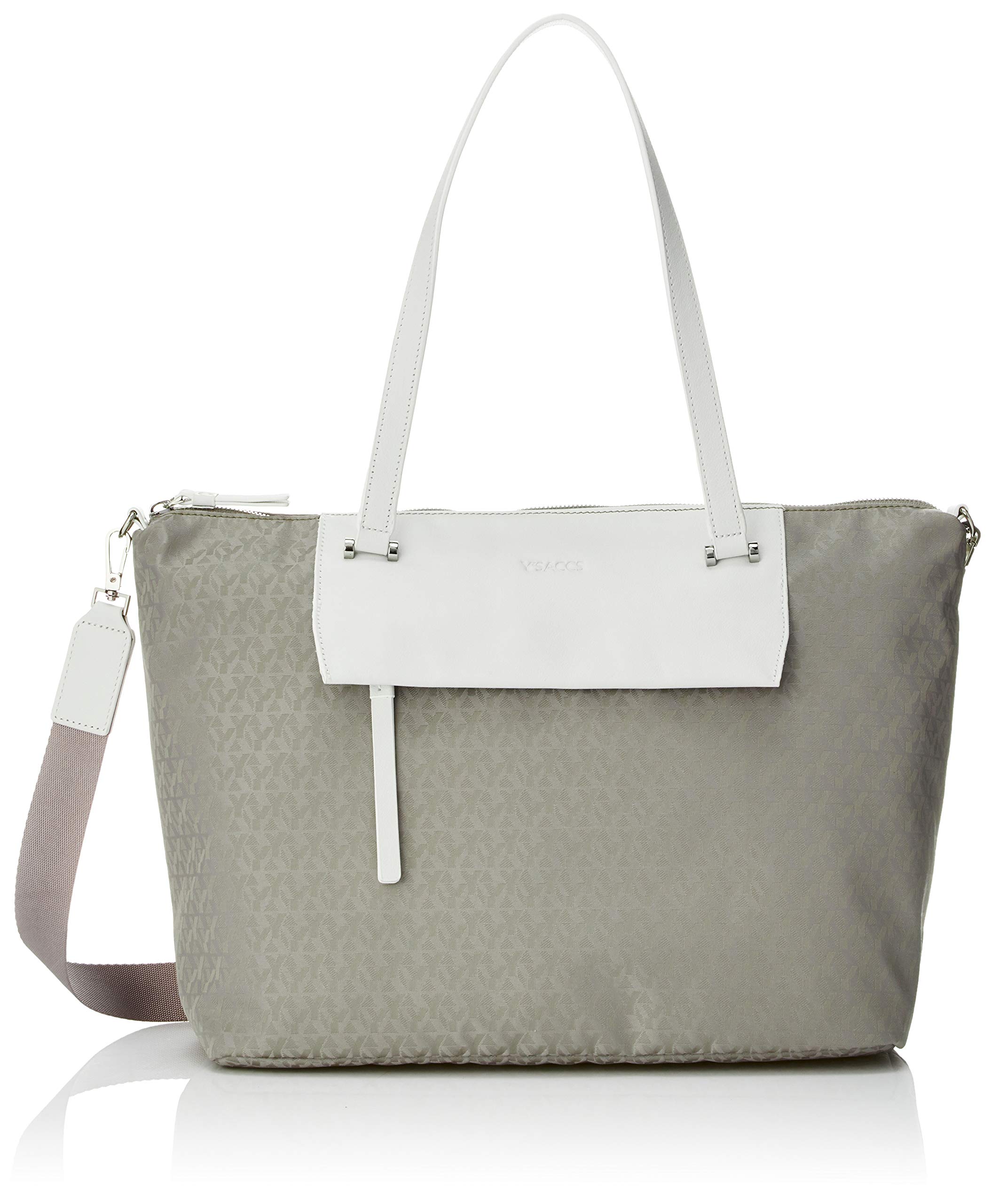 

НОВАЯ Монограмма Средний Серо-бежевый x Белый [Исаак] Сумка-тоут 2-в-1, Размер, Y01-06-03,